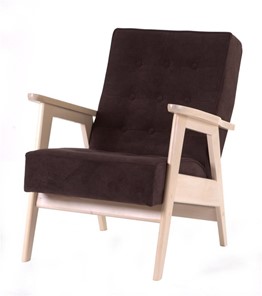 Кресло Ретро (беленый дуб / RS 32 - коричневый) в Саратове