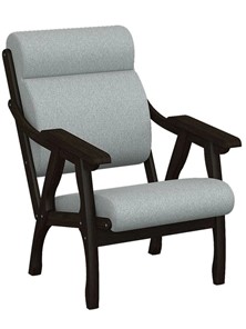 Кресло Вега 10 ткань серый, каркас венге в Балаково
