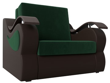 Раскладное кресло Меркурий (60), Зеленый\Коричневый (Велюр\Экокожа) в Энгельсе