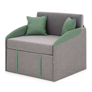 Кресло-кровать Polto серо-коричневый/шалфей (рогожка) в Энгельсе