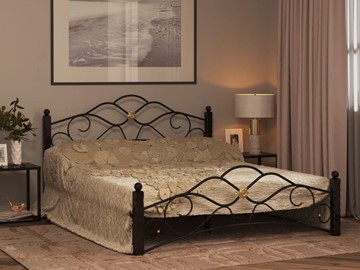 Спальная кровать Гарда 3, 160х200, черная в Энгельсе