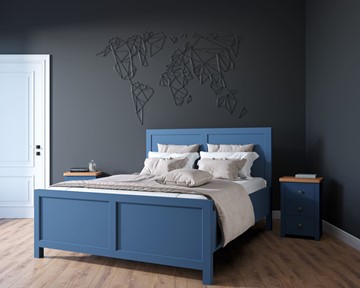 Двуспальная кровать Jules Verne, (JV16ETGB), синий в Саратове