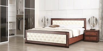 Кровать 2-спальная Стиль 2, 160х200, кожзам, с основанием в Балаково