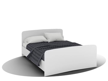 Двуспальная кровать Вега Кр-08 1600 с плоским основанием (Белый древесный) в Саратове