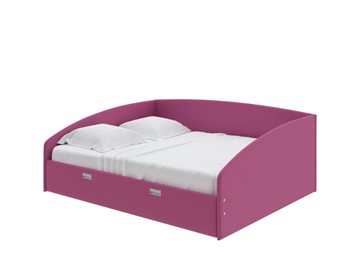 Двуспальная кровать Bono 160х200, Рогожка (Savana Berry) в Саратове