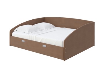 Кровать двуспальная Bono 160х200, Велюр (Forest 514 Светло-коричневый) в Саратове