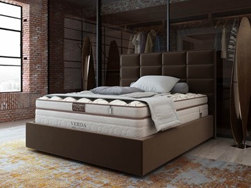 Кровать двуспальная Chocolate Compact/Island M 160х200, Микровелюр (Manhattan Лесной каштан) в Саратове