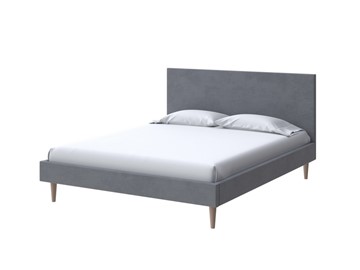 Спальная кровать Claro 160х200, Велюр (Ultra Мокрый асфальт) в Саратове