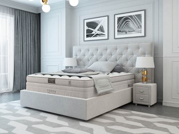 Кровать 2-спальная Classic/Island M 160х200, Флок (Велсофт Дымчатый) в Саратове