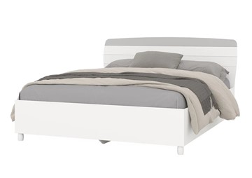 Кровать двуспальная Милана 1600 (4-22906бел\серый) в Саратове