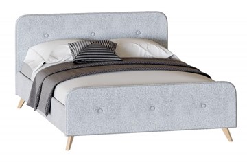 Кровать спальная Сиерра 1600 (с подъемным механизмом и коробом) Аура серый в Саратове