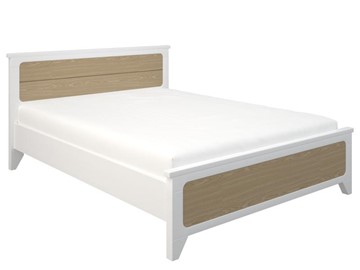 Кровать 2-спальная Боринское Соня 1400, Белый/Дуб в Саратове