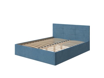 Кровать двуспальная Vector Plus 160х200, Велюр (Monopoly Прованский синий (792)) в Энгельсе