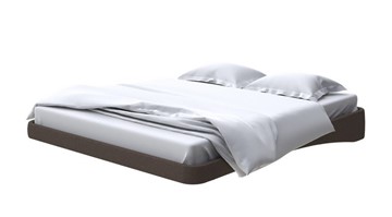 Парящая кровать 2-спальная 160х200, Рогожка (Savana Chocolate) в Саратове