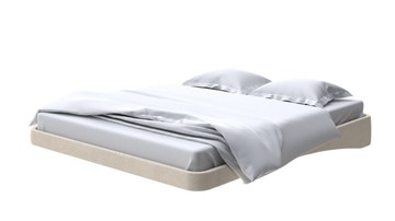 Парящая кровать 160х200, Велюр (Ultra Песочный) в Саратове