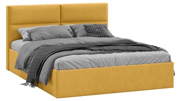 Кровать с мягкой спинкой Глосс Тип 1 (Микровелюр Wellmart Yellow) в Саратове