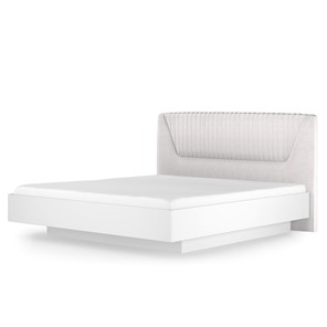 Кровать с подъемным механизмом Кураж Марсель-11 (Белый, ткань Catania white) 1400 в Саратове