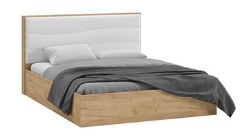 Двуспальная кровать с механизмом ТриЯ Миранда тип 1 (Дуб крафт золотой/Белый глянец) в Саратове
