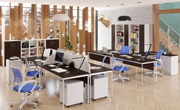 Офисный набор мебели Imago S - два стола, две тумбы в Саратове