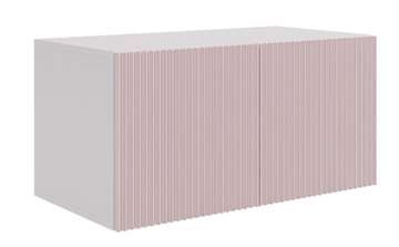 Антресоль двухдверная Зефир 118.01 (белое дерево/пудра розовая (эмаль)) в Энгельсе