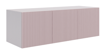 Трехдверная антресоль Зефир 119.01 (белое дерево/пудра розовая (эмаль)) в Энгельсе