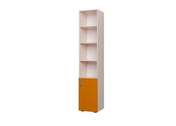 Детский шкаф-пенал 400 1Д Млечный дуб, Оранжевый в Саратове