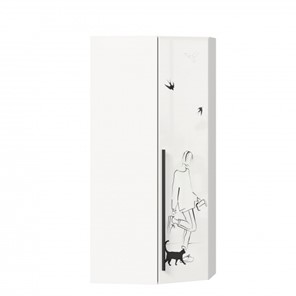 Шкаф распашной угловой Джоли 45 ЛД 535.030, Серый шелк в Саратове