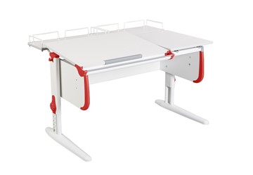 Детский стол-трансформер 1/75-40 (СУТ.25) + Polka_z 1/600 (2шт) белый/серый/Красный в Энгельсе
