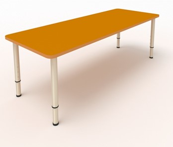 Стол для детей 2-местный  (по одну сторону столешн.) СДО-3 (0-3) оранжевый (МДФ) в Энгельсе