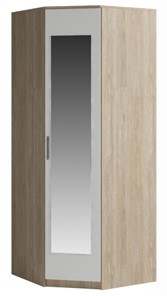 Шкаф угловой Genesis Светлана, с зеркалом, белый/дуб сонома в Саратове