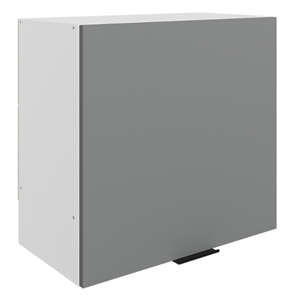 Кухонный навесной шкаф Стоун L600 Н566 (1 дв. гл.) (белый/оникс софттач) в Саратове