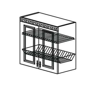Шкаф на кухню Веста настенный двухдверный с сушкой 718*800*323мм в Энгельсе