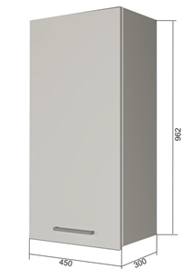 Кухонный шкаф В9 45, Сатин/Антрацит в Саратове