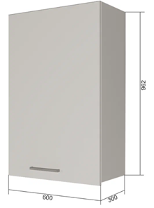 Кухонный шкаф ВС9 60, Сатин/Белый в Саратове