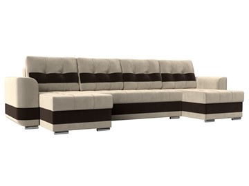 П-образный диван Честер, Бежевый/коричневый (вельвет) в Саратове