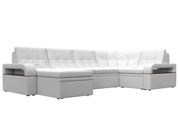 П-образный диван Лига-035, Белый (Экокожа) в Энгельсе