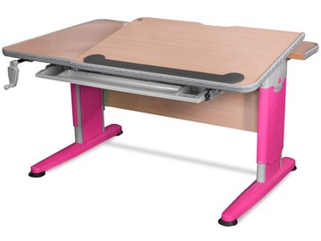 Детский стол-трансформер Mealux Detroit BD-320 NT/R-L клен/розовая в Саратове