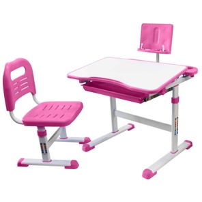 Растущий стол Rifforma с подставкой и стулом, Holto SET-17A, Розовый в Балаково