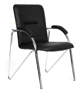 Кресло компьютерное CHAIRMAN 850 Экокожа Terra 118 черная в Саратове