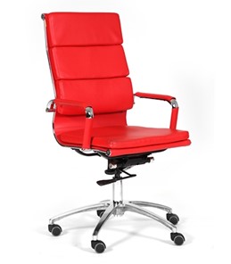 Кресло офисное CHAIRMAN 750 экокожа красная в Саратове