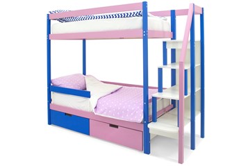 Двухэтажная кровать Svogen синий-лаванда в Энгельсе