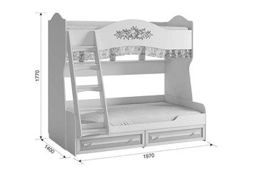 Детская 2-ярусная кровать Алиса (1974х1404х1765) в Саратове - предосмотр 4