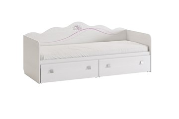 Кровать в детскую Фэнтези с ящиками, белый рамух в Энгельсе - предосмотр