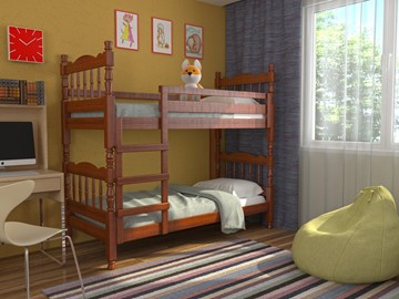 Кровать детская Соня двухъярусная (Орех) в Энгельсе - предосмотр 1