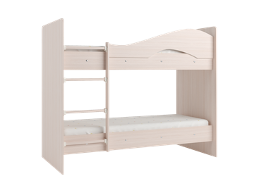 Двухъярусная кровать Мая на щитах со шкафом и ящиками, цвет Млечный дуб в Балаково - предосмотр 2