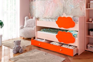 Двухъярусная кровать Соник 1.6 с ящиком, Оранжевый в Энгельсе
