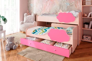 Детская 2-х ярусная кровать Соник 1.6 с ящиком, Розовый в Саратове