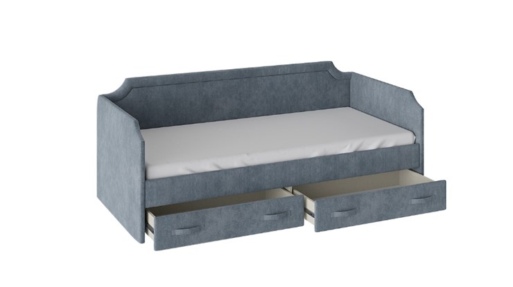 Кровать в детскую Кантри Тип 1, ТД-308.12.02 (Замша синяя) в Саратове - изображение 1