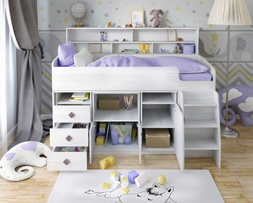 Детская кровать-чердак Малыш-5, цвет Винтерберг в Энгельсе - предосмотр 3