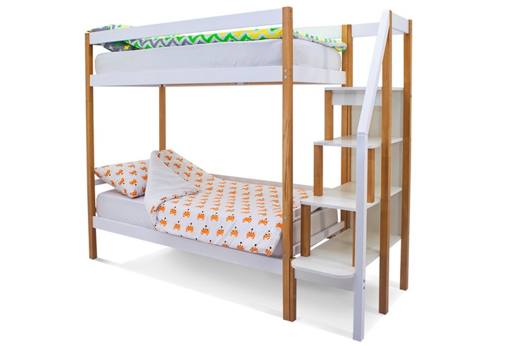 Детская двухэтажная кровать Svogen дерево-белый в Саратове - изображение 2